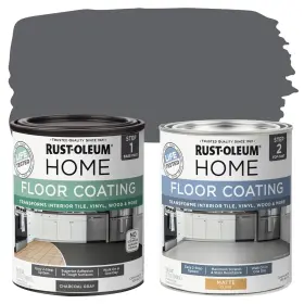 367596 Rust-oleum Home Interior Floor Coating Kit Matte Charcoal Gray