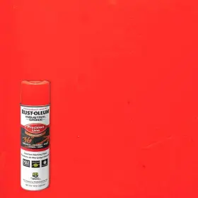 203028v Rust-oleum Industrial Choice 17 Oz. M1600 Flat Flourescent Red Orange Inverted Marking Spray Paint 12 Pack
