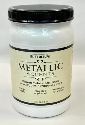 253611 Rust-oleum M51932 Metallic Accents Paint Quart 32-ounce White Pearl