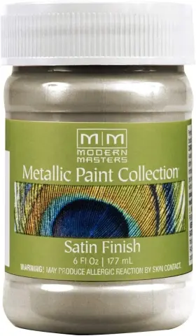 Me20606 Rust-oleum Modern Masters Water-based Metallic Paint Shimmer 6 Oz Satin Champagne