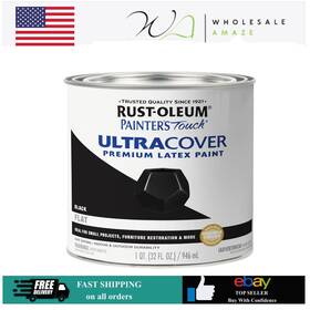 Rust-oleum Ni5pccpf2j Rust-oleum Painters Touch Latex Paint Quart Flat Black Interior/exterior