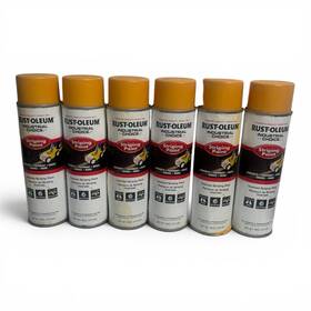 Rust-oleum P5719d 6-pack Rust-oleum Yellow Inverted Striping Spray Paint 18oz