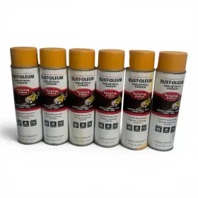 P5719d Rust-oleum 6-pack Yellow Inverted Striping Spray Paint 18oz