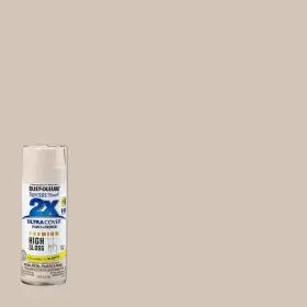 348856 Rust-oleum Painters Touch 2x 12-oz Premium Ultra-cover Spray Paint Highgloss White Sand 6-pack