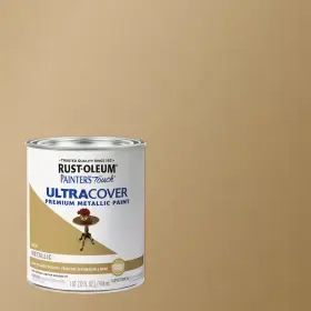 Rust-oleum Painters Touch 711181898972 32 Oz. Ultra Cover Metallic Gold General Purpose Paint Case Of 2