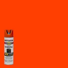 Rust-oleum Professional 020066221379 15 Oz. Fluorescent Red-orange 2x Distance Inverted Marking Spray Paint