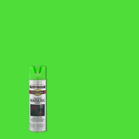 207464 Rust-oleum Professional 15 Oz. Fluorescent Green Inverted Marking Spray Paint 6-pack