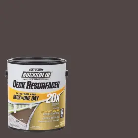319411 Rust-oleum Rocksolid Exterior Paint 1 Gal. Teak 20x Deck Resurfacer