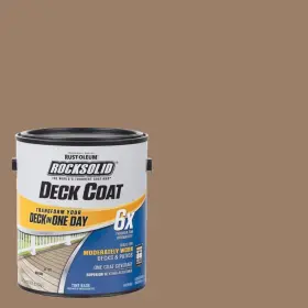 319611 Rust-oleum Rocksolid Exterior Paint 1 Gal. Adobe 6x Deck Coat