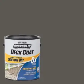 319612 Rust-oleum Rocksolid Exterior Paint 1 Gal. Autumn Brown 6x Deck Coat