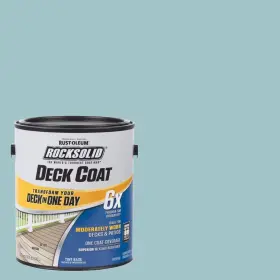 319617 Rust-oleum Rocksolid 1 Gal. Blue Sky Exterior 6x Deck Coat