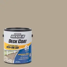 319634 Rust-oleum Rocksolid Exterior Paint 1 Gal. Fieldstone 6x Deck Coat
