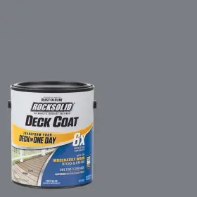 319638 Rust-oleum Rocksolid Paint Exterior 1 Gal. Gray 6x Deck Coat