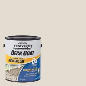 319644 Rust-oleum Rocksolid Exterior Paint 1 Gal. Linen 6x Deck Coat
