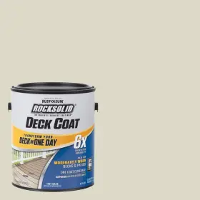 319660 Rust-oleum Rocksolid Exterior Paint Home 1 Gal. Sailcloth 6x Deck Coat