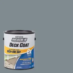 319664 Rust-oleum Rocksolid Exterior Paint 1 Gal. Slate 6x Deck Coat