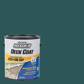 319667 Rust-oleum Rocksolid Exterior Paint 1 Gal Tile Green 6x Deck Coat