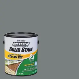 319758 Rust-oleum Rocksolid Deck Paint Home 1 Gal. Gray Exterior 2x Solid Stain