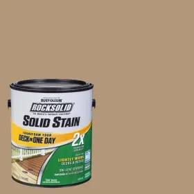319781 Rust-oleum Rocksolid Deck Paint Home 1 Gal. Sandstone Exterior 2x Solid Stain