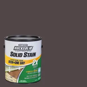 319786 Rust-oleum Rocksolid 1 Gal. Teak Exterior 2x Solid Stain