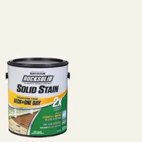 319789 Rust-oleum Rocksolid Exterior Paint 1 Gal. White 2x Solid Stain