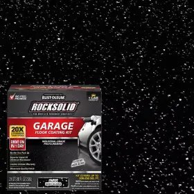 Rust-oleum Rocksolid 711181417081 90 Oz. Black Polycuramine 1-car Garage Floor Kit