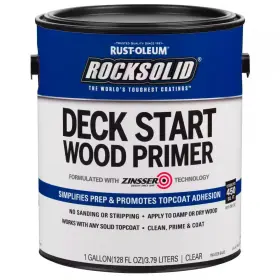 Rust-oleum Rocksolid 711181934465 1 Gal. Deck Start Exterior Wood Primer Clear