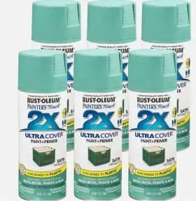 Rus-316292 Rust-oleum 316292 Painters Touch 2x Ultra Cover 12 Oz Satin Vintage Teal 6 Pack