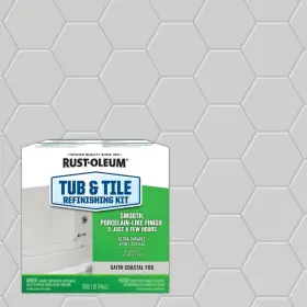 385280 Rust-oleum Specialty 1 Quart Satin Coastal Fog Tub And Tile Refinishing Kit Case