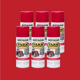 Rust-oleum Specialty 445026738729 12 Oz. Farm And Implement Massey Ferguson Red Enamel Spray Paint 6-pack