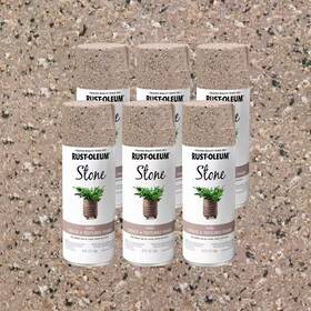 Rust-oleum Specialty 445046087036 12 Oz. Stone Creations Pebble Textured Finish Spray Paint 6-pack