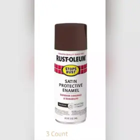 Rust-oleum Stops Rust 020066163952 3ct. 12 Oz. Protective Enamel Satin Dark-brown Spray-paint