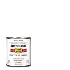 Rust-oleum Stops Rust 020066779252 1 Quart Protective Enamel Gloss White Interior/exterior Paint