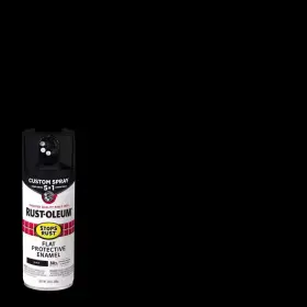 Rust-oleum Stops Rust 313040295276 12 Oz. Custom Spray 5-in-1 Flat Black Paint