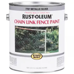 Rust-oleum Stops Rust 313040892871 1 Gal. Metallic Silver Oil-based Chain Link Fence Paint 2-pack