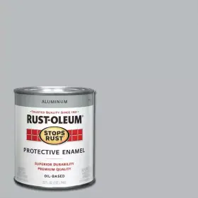 Rust-oleum Stops Rust 313054488435 1 Quart Protective Enamel Metallic Aluminum Interior/exterior Paint 2-pack