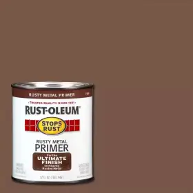 Rust-oleum Stops Rust 445000088024 1 Quart Flat Rusty Metal Interior/exterior Oil Based Primer