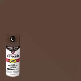 Rust-oleum Stops Rust 445014484430 12 Oz. Custom Spray 5-in-1 Satin Dark Brown Paint