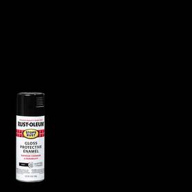Rust-oleum Stops Rust 445019174176 Gloss Black Enamel Spray Paint 12 Oz - Case Of 6 For Durable Protection