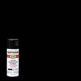 Rust-oleum Stops Rust 445039810870 12 Oz. Gloss Black Protective Enamel Spray Paint - Case Of 6