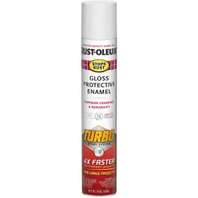 Rust-oleum Stops Rust 711182018997 24 Oz. Turbo Spray System Gloss White Paint