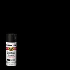Rust-oleum Stops Rust 744110206296 12 Oz. Protective Enamel Semi-gloss Black Spray Paint 6-pack