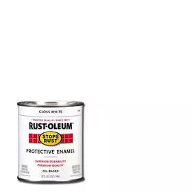 Rust-oleum Stops Rust 744759021441 1 Quart Protective Enamel Gloss White Interior/exterior Paint