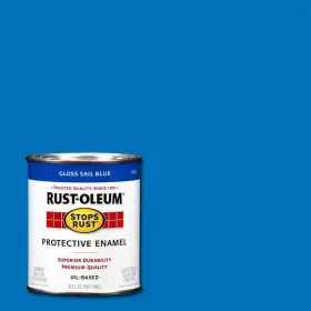 7724502 Rust-oleum Stops Rust Protective Enamel Paint 1 Qt. Gloss Sail Blue 2-pack