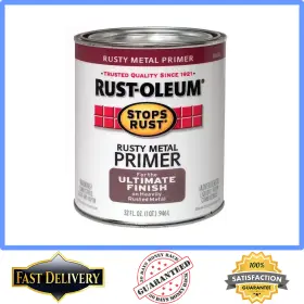 7769502 Rust-oleum Stops Rust Rusty Metal Primer 1 Quart Brown Alkyd Oil-based