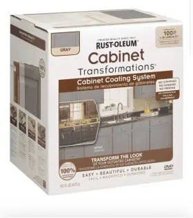 298060 Rust-oleum Transformations 1 Quart Gray Cabinet Paint Kit