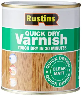 Rustins 015332000180 Quick Dry Varnish Clear Matt 500 Ml
