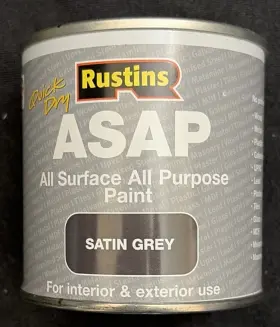 Rustins 015332002443 - Asap Color Satin Grey 250ml Interior And Exterior
