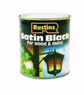 Rustins 015332440023 Satin Black Paint 1l