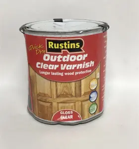 Rustins 015332710034 Quick Dry Outdoor Clear Varnish Gloss 1 Litre